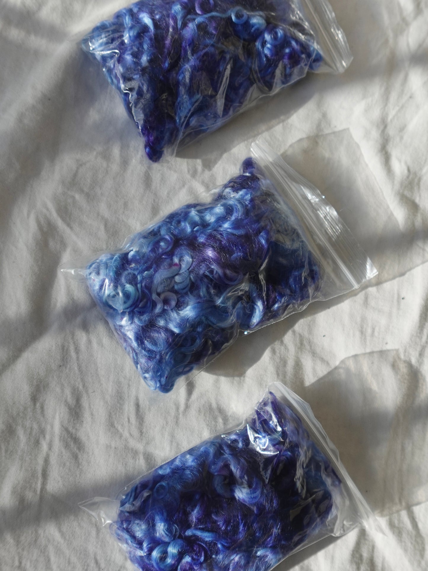 Bluestar 𓇢𓆸 Hand dyed kid mohair locks