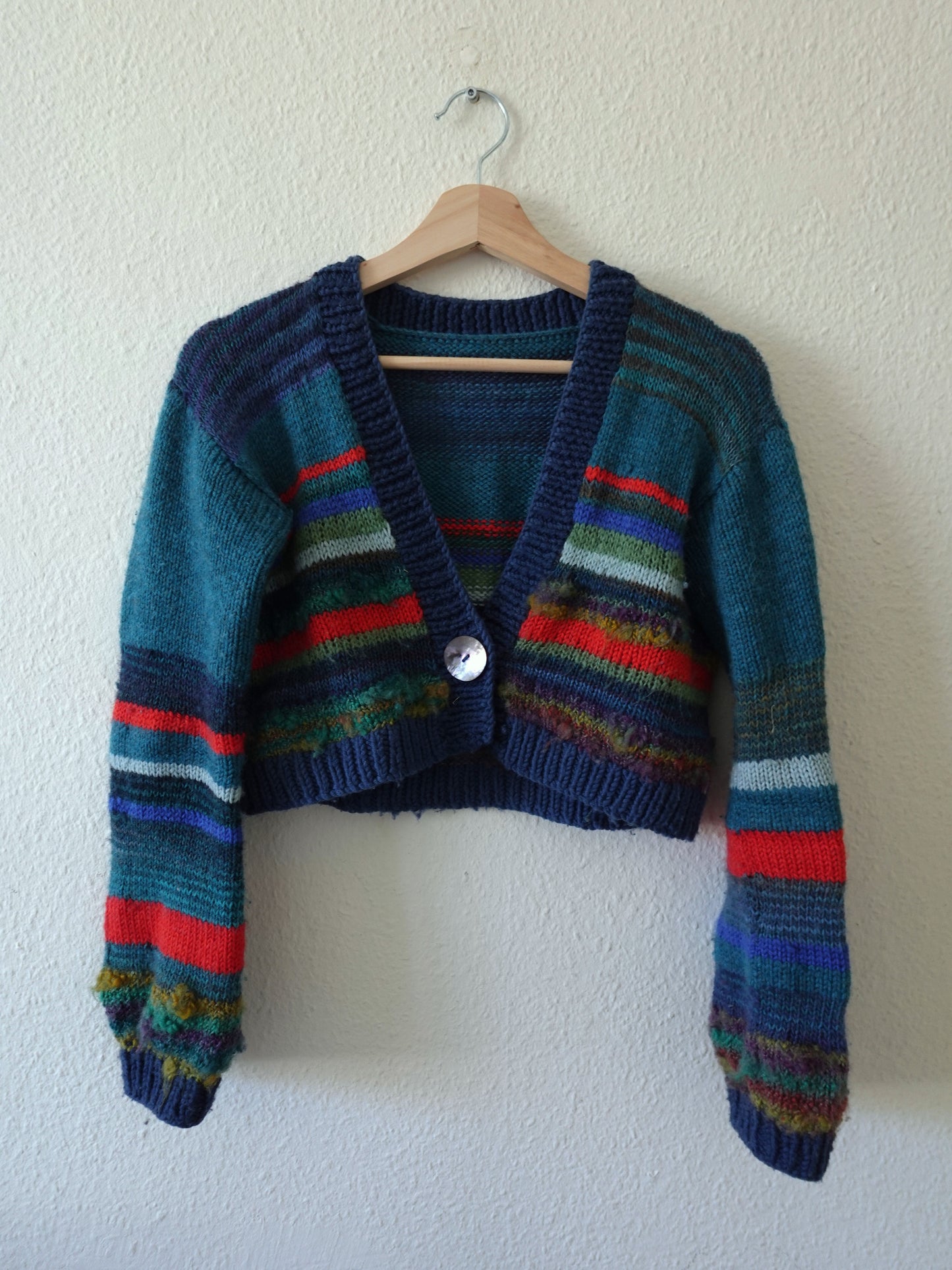 Rainbow Fish ❋ Knit cropped cardi XXS-S